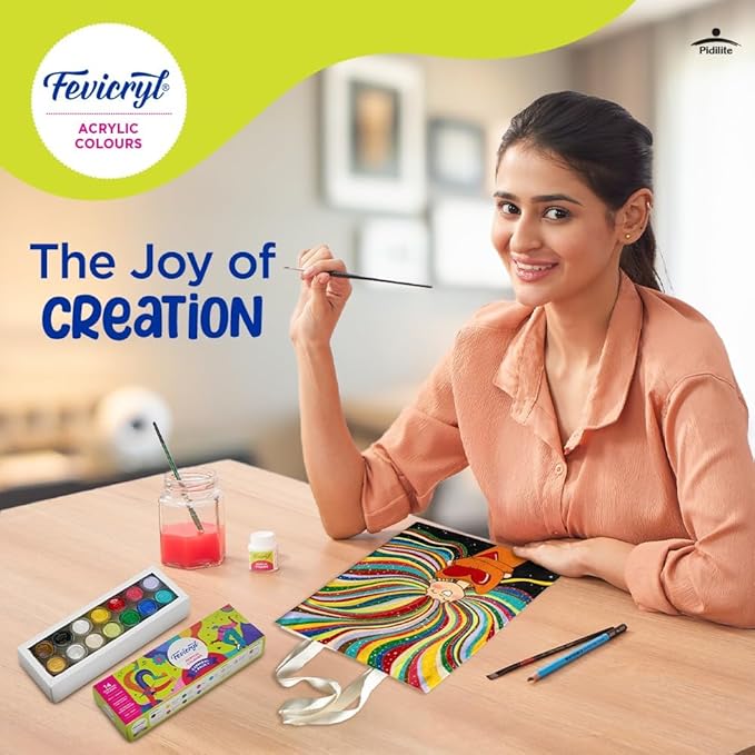 Pidilite Fevicryl Acrylic Colour Carnival Pack (Mrp-Rs.275/-)