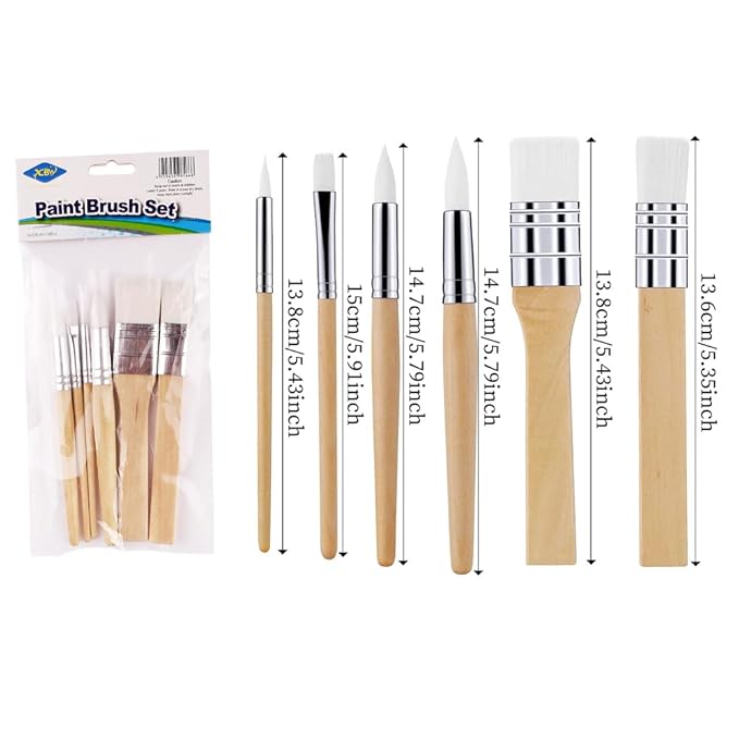 6 PCS oil paints brush (RHBR22 - 47)