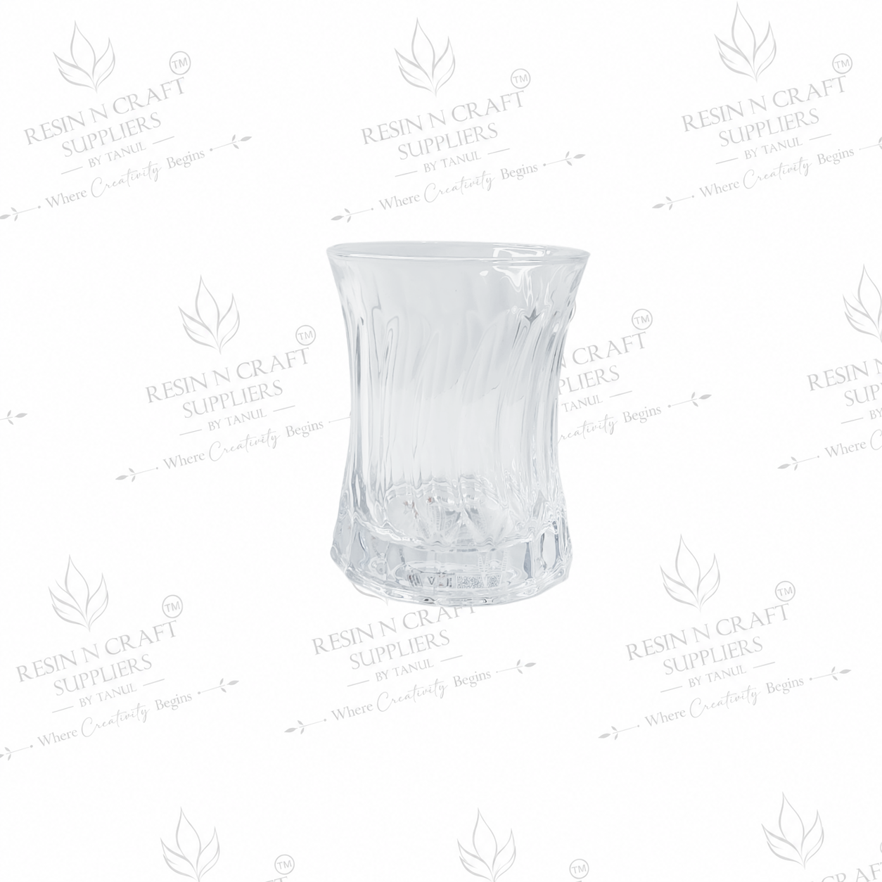 Premium Ribbed Goblet Glass Candle Jar | Wine & Smoothie Candle Container for Hampers, Resin Art & Home Décor