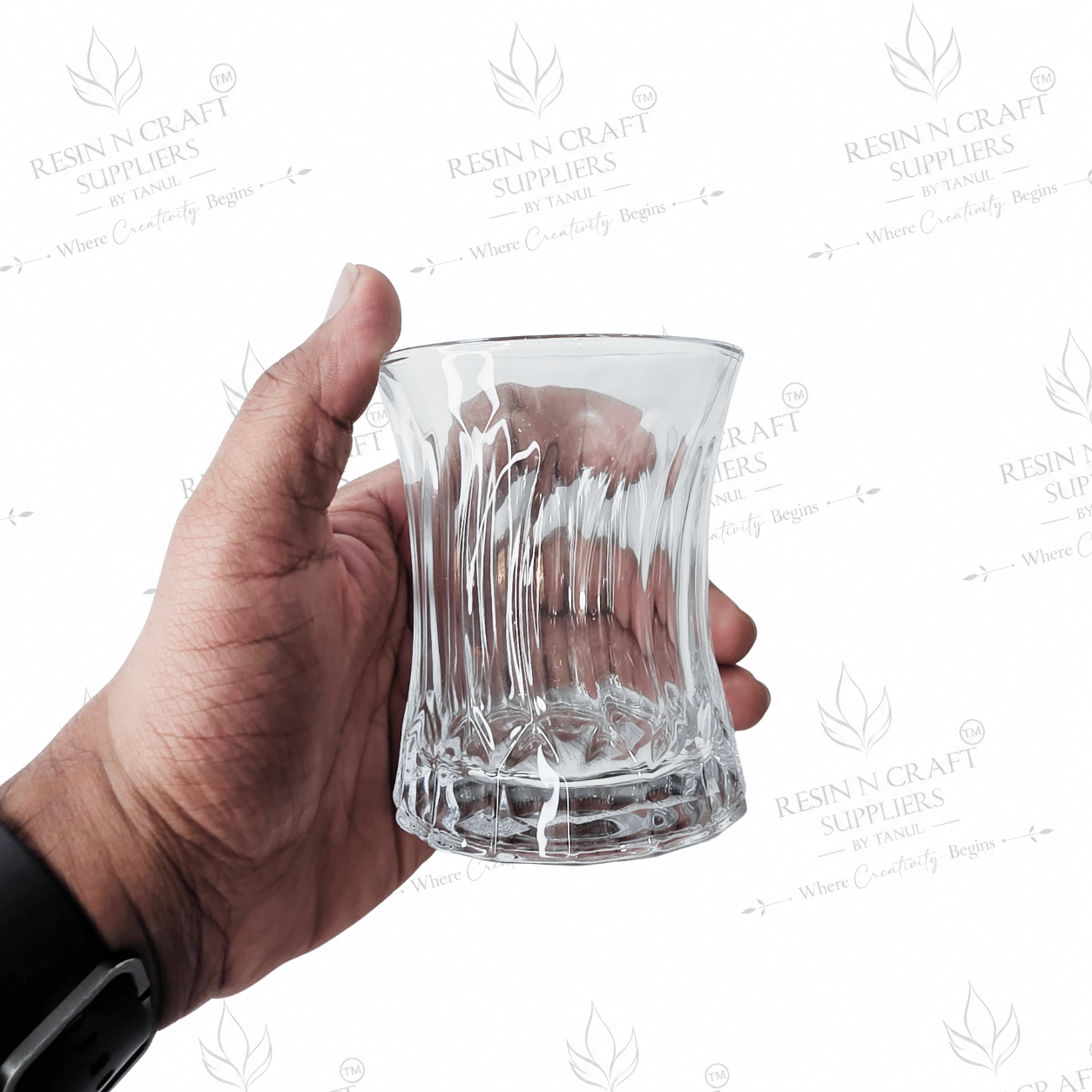 Premium Ribbed Goblet Glass Candle Jar | Wine & Smoothie Candle Container for Hampers, Resin Art & Home Décor