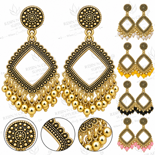 Gold Earring Bezel / Jumkha Without Beads