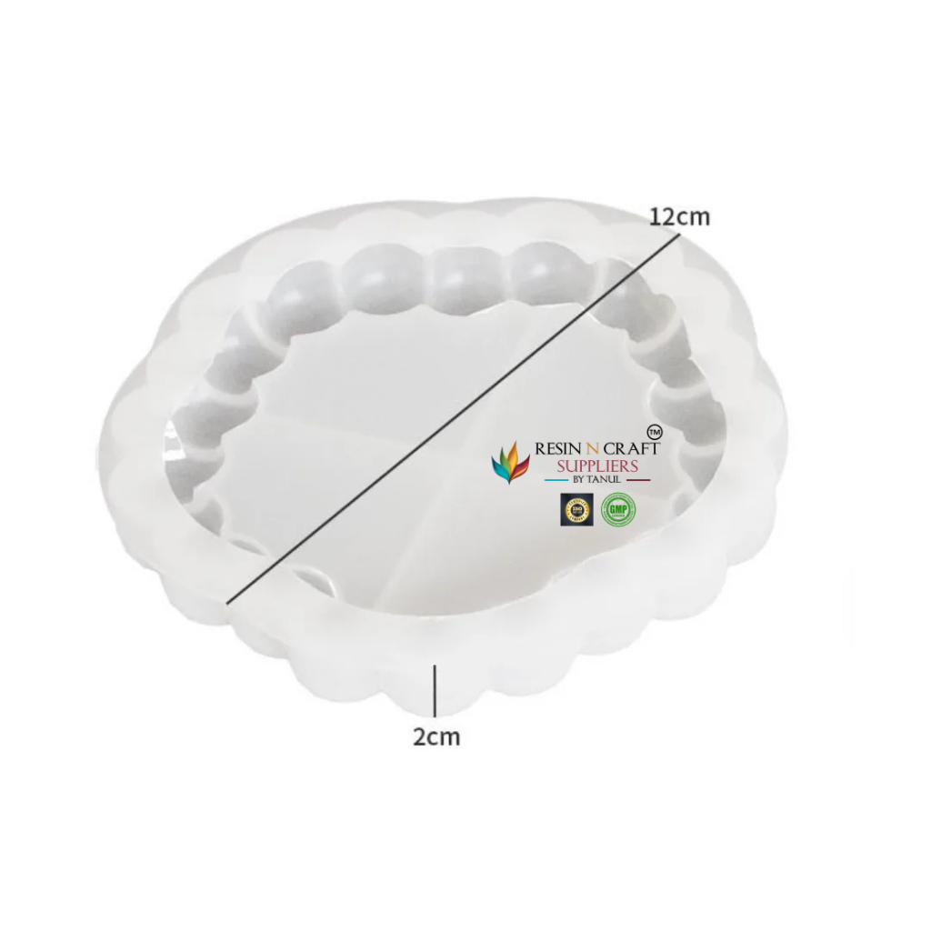 Flower Tray Mould With Round Bubble Border
