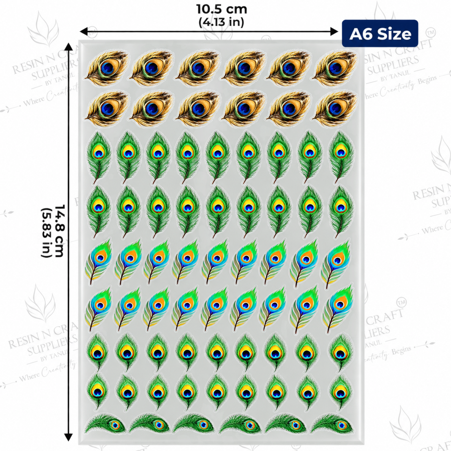 Color Peel & Stick UV DTF Sticker – A6 Size (UVS - 195)