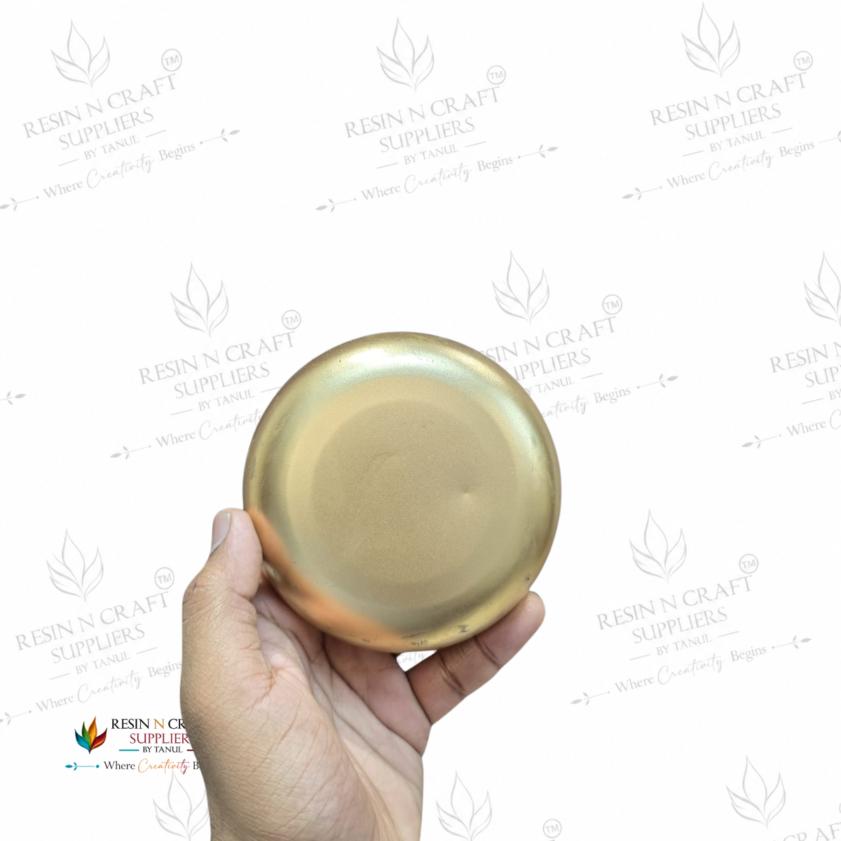 Golden Metal Urli Bowl 4 Inch – For Candle Making, Resin Art & Home Décor Katori Shape
