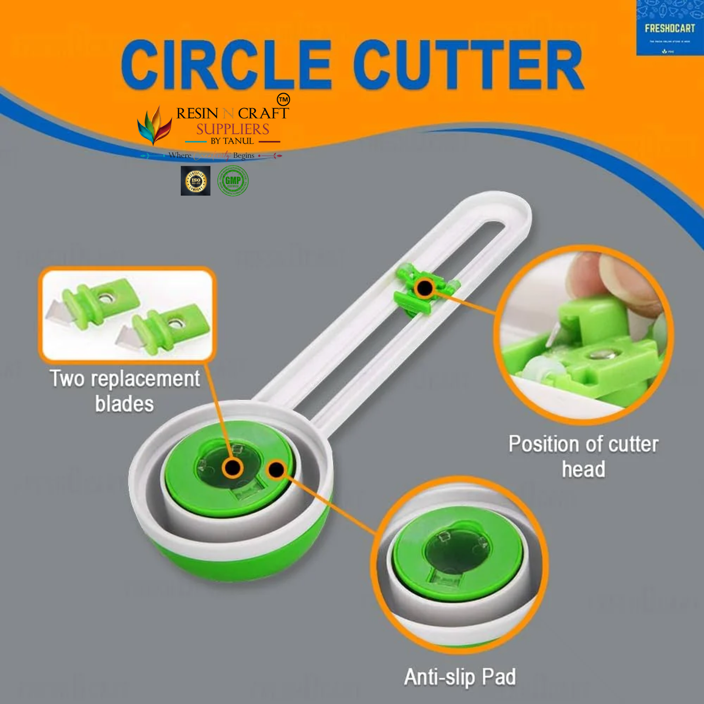 Circular Paper Cutter | Adjustable Circle Cutting Tool for Paper, Cardstock, Vinyl, Foam Sheet & DIY Crafts