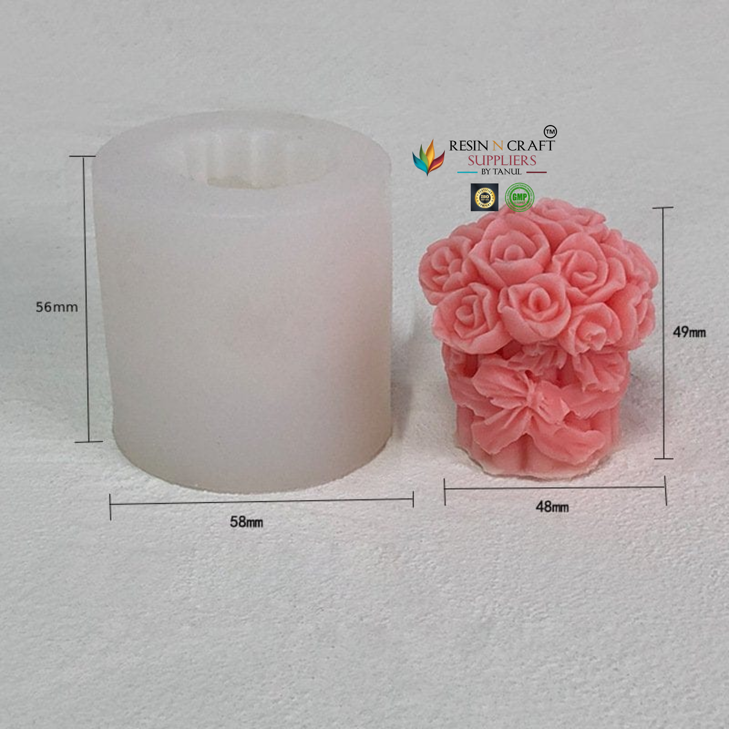 Rose Bouquet Candle Mold (RHM0172)