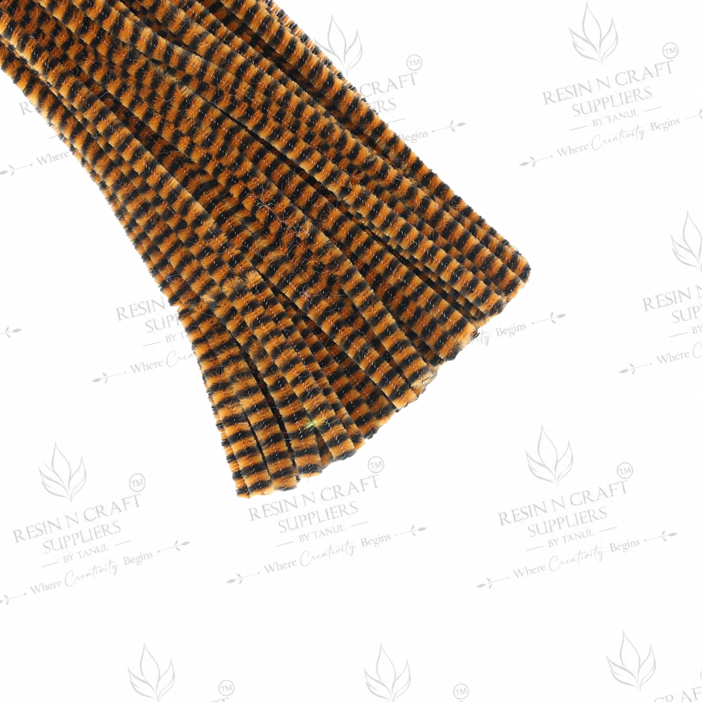Chenille Stripe Pipe Cleaners (100 pc approx pack) (Different Color)