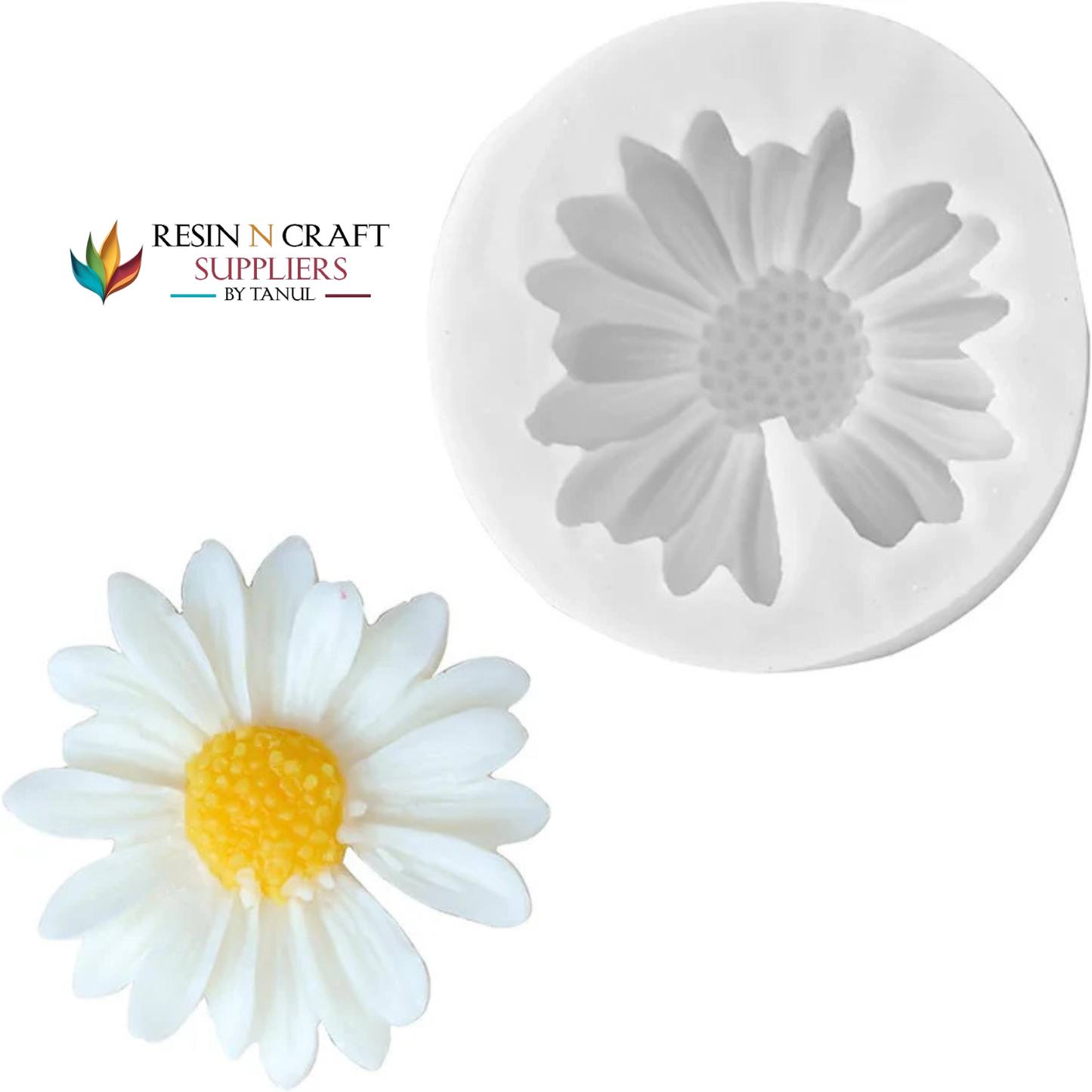 Yellow Daisy Flower Mold For Candle (RWCM246)