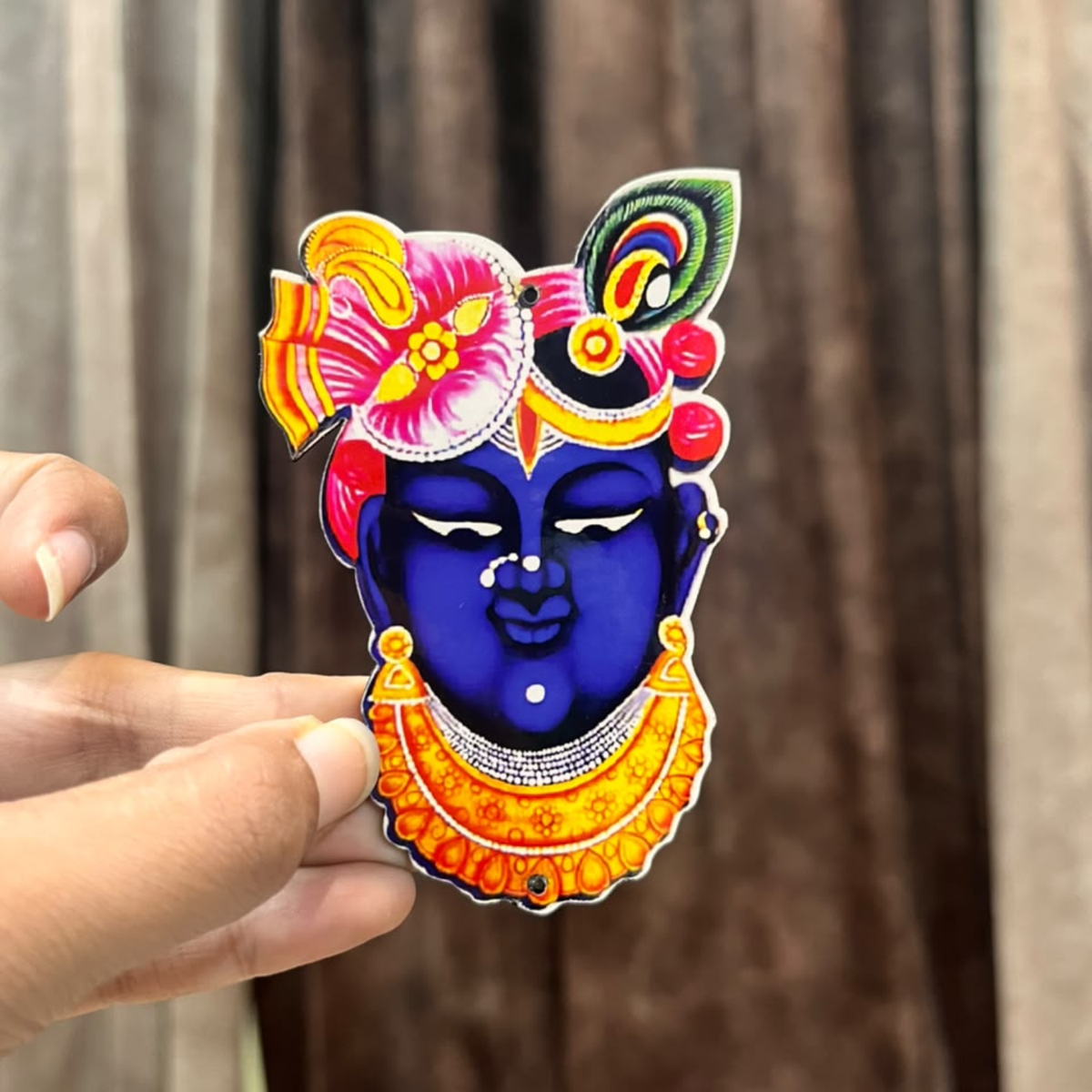 Jagannath Ji MDF Cutout 4 Inch – 1 Pc | Lord Jagannath MDF Cutout for Resin Art, Toran, Bandhanwar & Pooja Décor