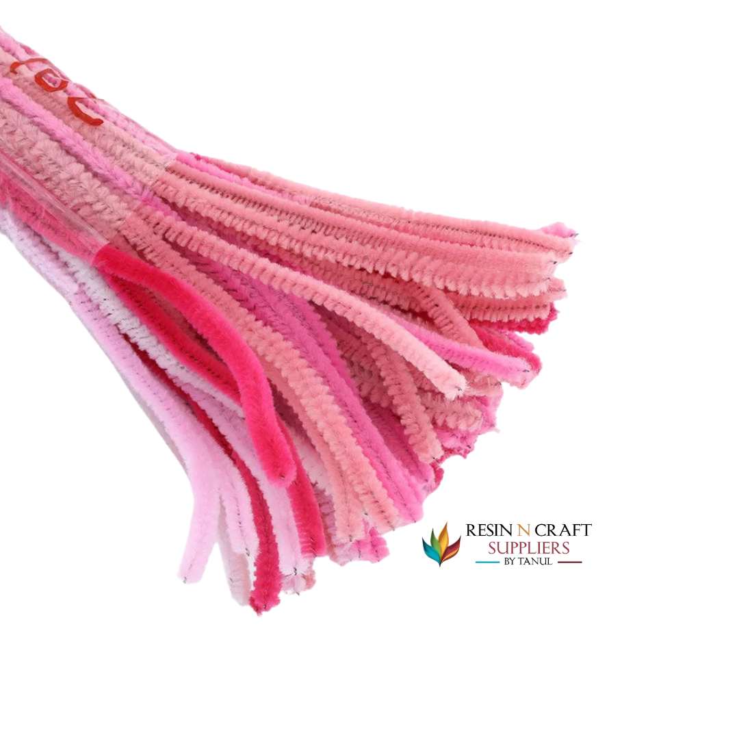 Pink Pipe Cleaner Mono Chrome (100 Pcs/Pack)