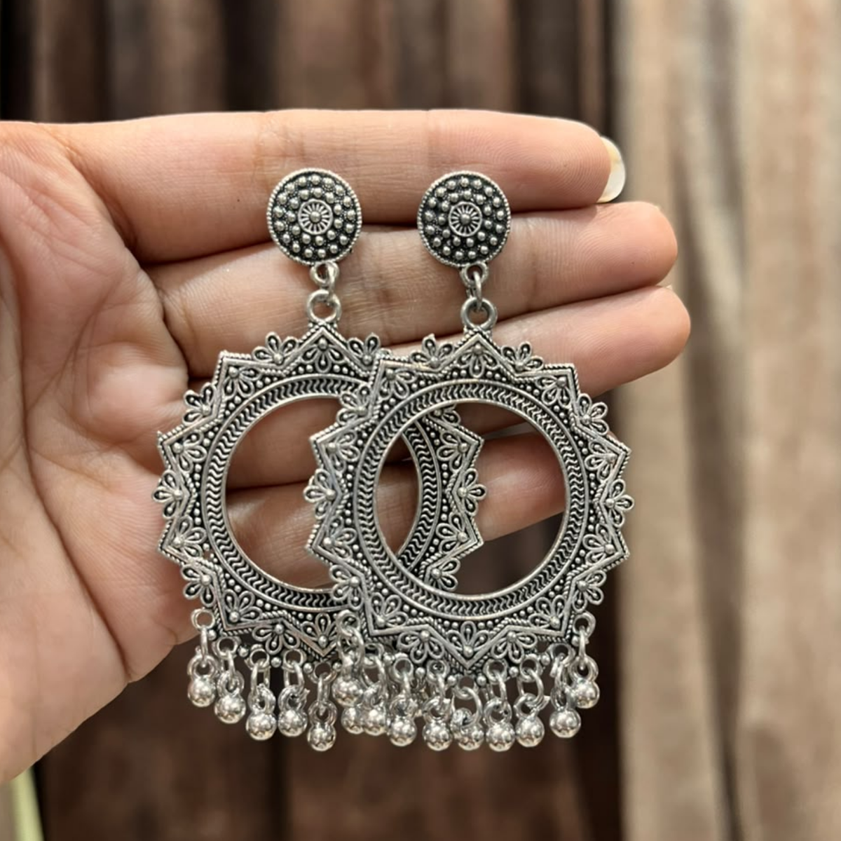 Silver Earring Bezel / Jumkha Without Beads