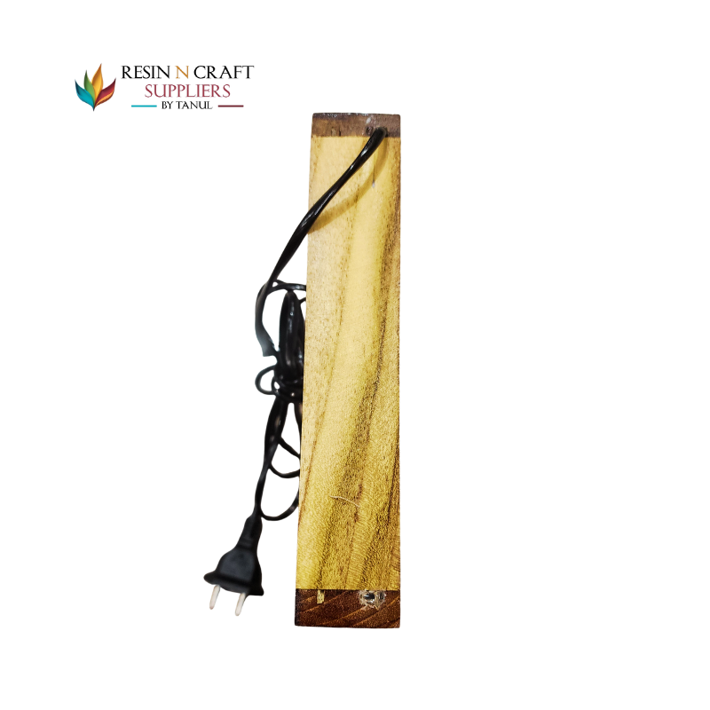 06" x 06" Teakwood Frame With Acrylic Base And LED