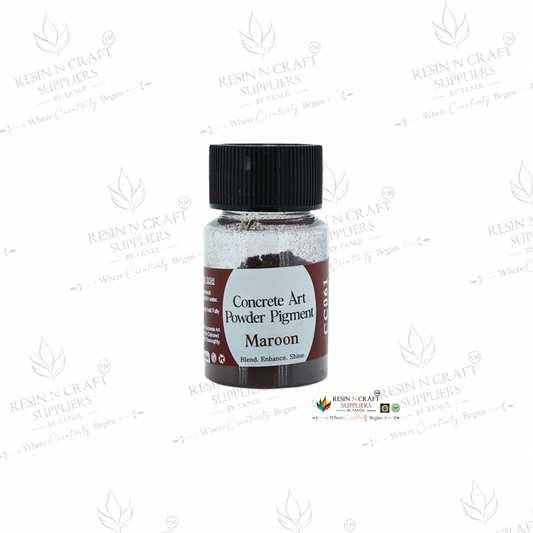 Maroon Concrete Art Powder Pigment (CC061) | 10 Gram | Premium Concrete & Terra Art Color