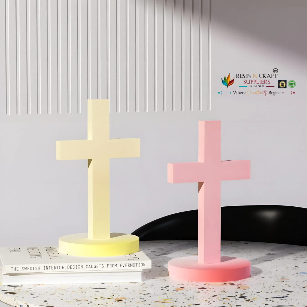 Religious Cross with Base Support Silicone Mould (RSM1172M)