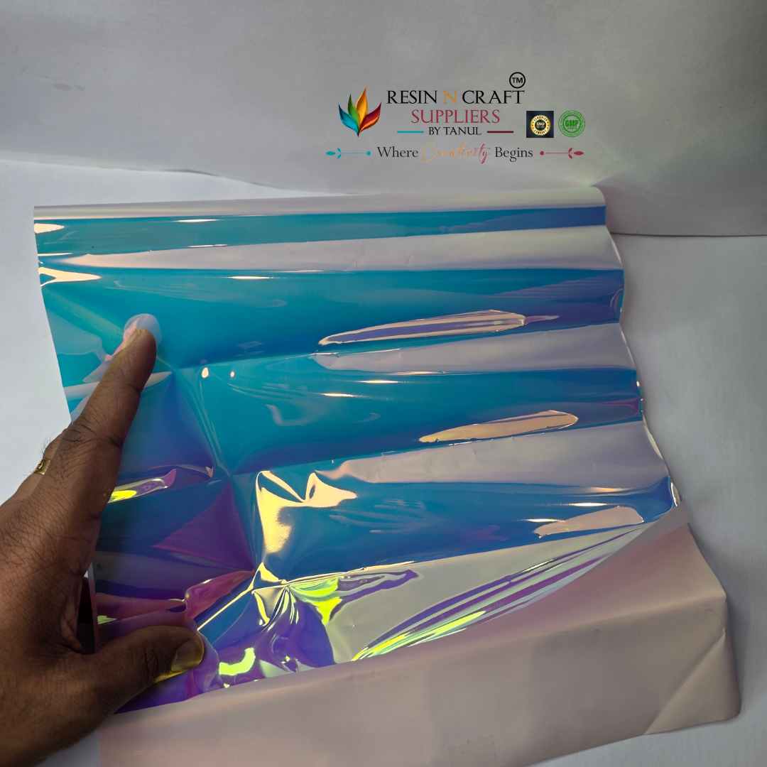 White Silver Opal / Holographic Art Sheet