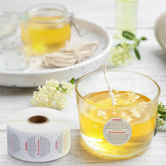 Candle Warning Big Sticker 1.5inch RCWS002 (500 Sticker)