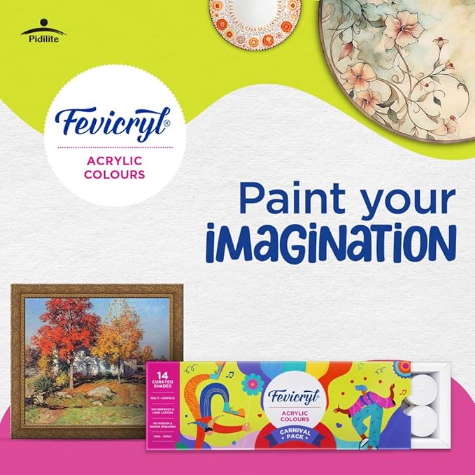 Pidilite Fevicryl Acrylic Colour Carnival Pack (Mrp-Rs.275/-)
