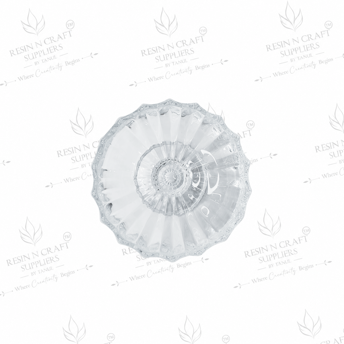 Premium Lotus Petal Glass Candle Bowl with Footed Base | Dessert, Smoothie & Wine Candle Container | Resin Art & Hamper Décor