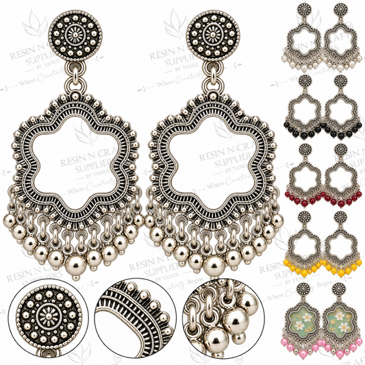 Silver Earring Bezel / Jumkha Without Beads