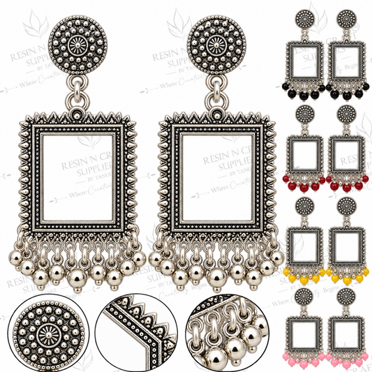 Silver Earring Bezel / Jumkha Without Beads