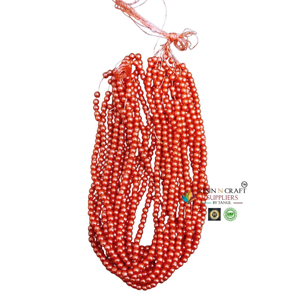 Maroon Red Pearl Beads Mala / Maroon Moti Mala Beads / Pearl Beads Craft Mala