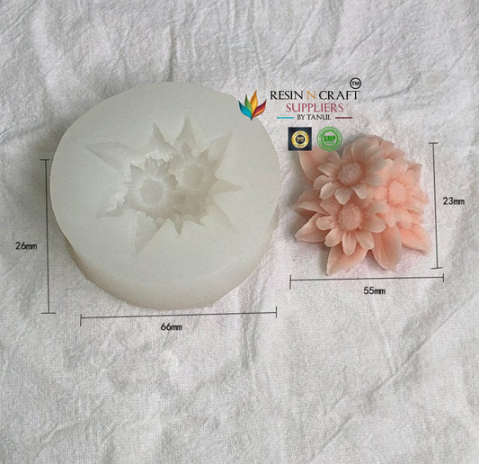 3D Sunflower Candle Handmade Mould (RHM0188M)