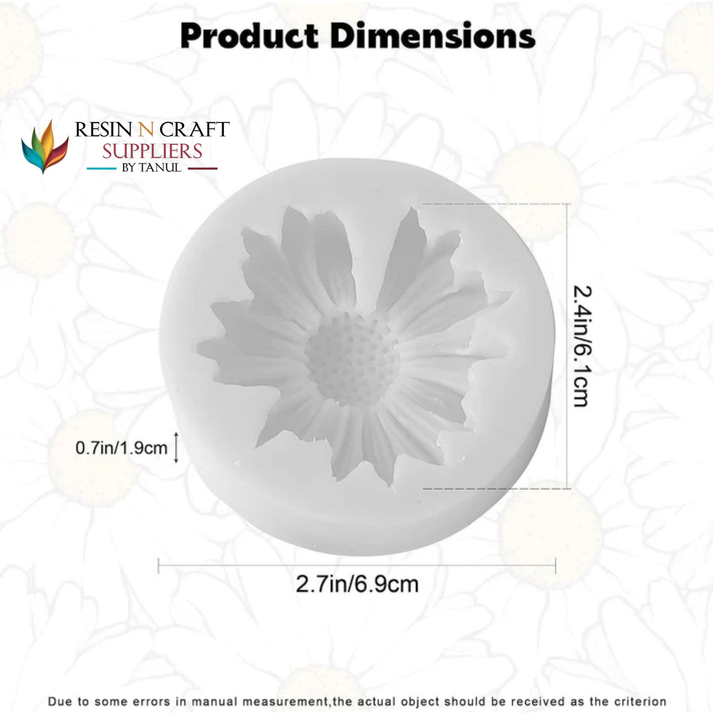 Yellow Daisy Flower Mold For Candle (RWCM246)
