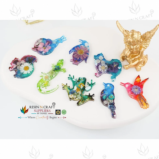 8-in-1 Bird & Reptile Silicone Mould for Art – Birds, Frog, Lizard & More (RSM1365M)