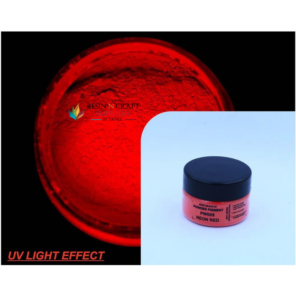 Neon Powder Pigment – 20 GRMS Neon Red – RESIN N CRAFT SUPPLIERS