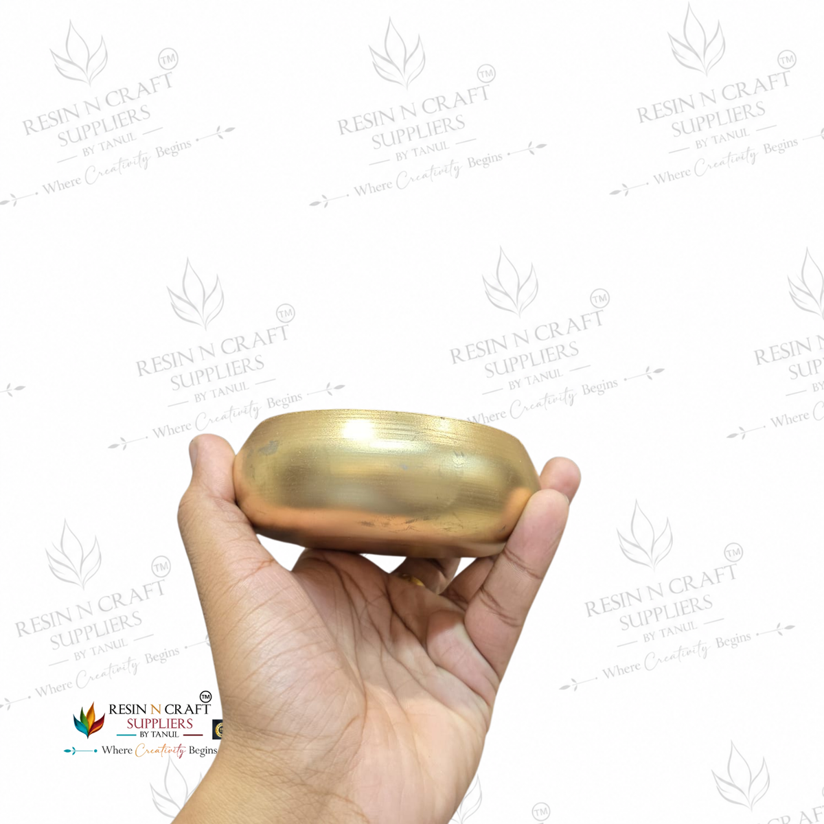 Golden Metal Urli Bowl 4 Inch – For Candle Making, Resin Art & Home Décor Katori Shape