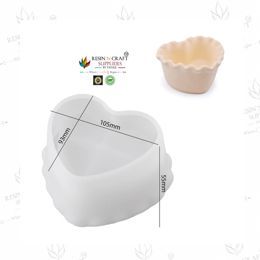Love Wave Lace Candle Cup Silicon Mould (RSM1420M)