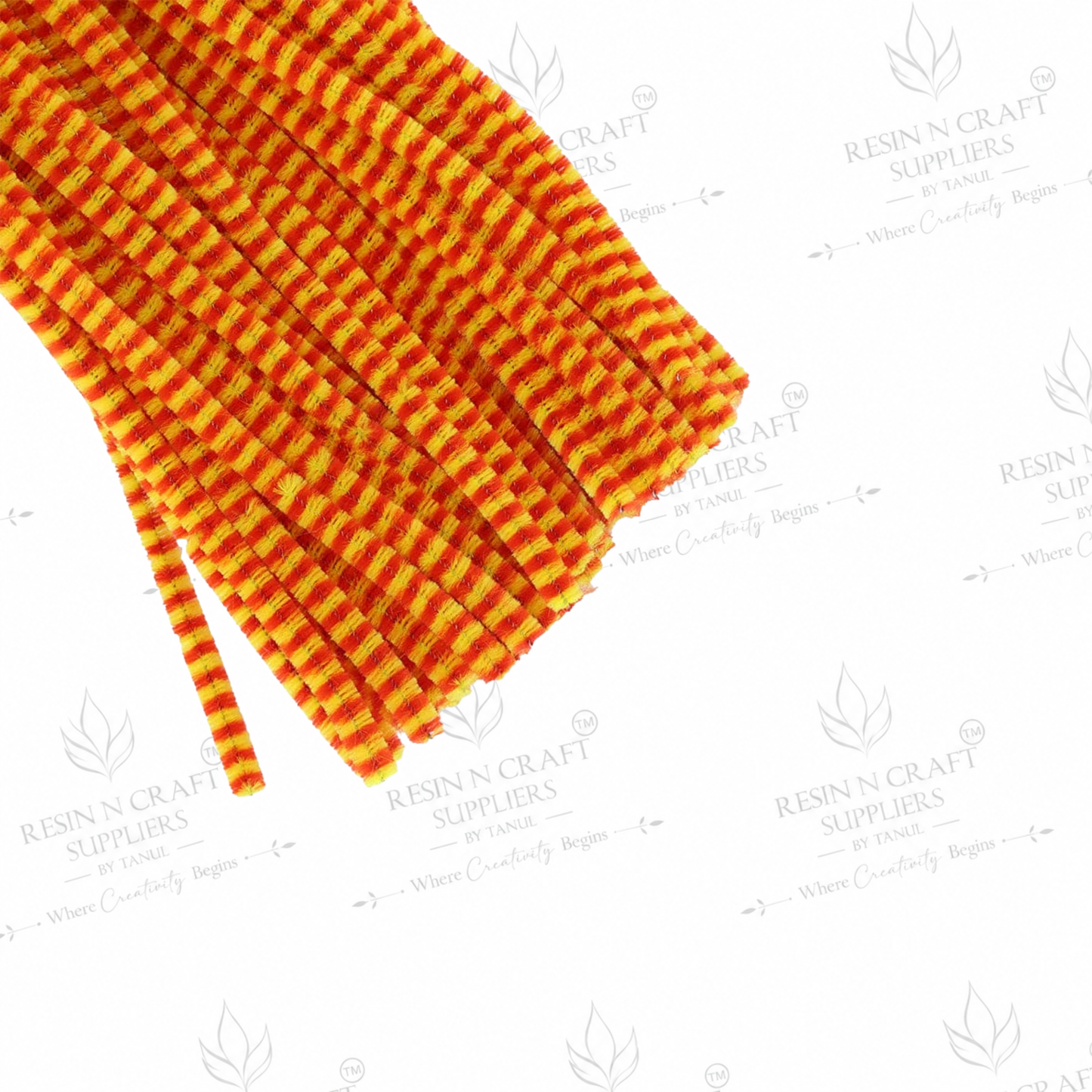 Chenille Stripe Pipe Cleaners (100 pc approx pack) (Different Color)