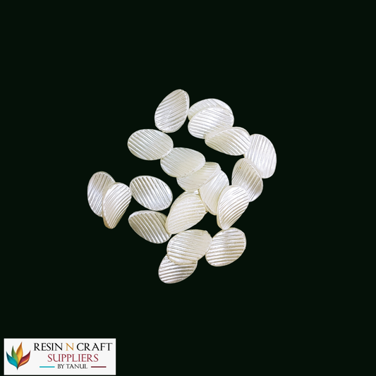 Creamish White Loop Design Pearl Moti Beads / Oval Pearl Beads for Resin Art & Jewellery Making