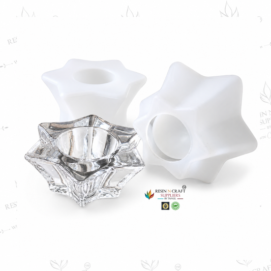 Star Lotus Tealight Candle Silicone Mould | Lotus Star T-Light Candle Making Mould | Decorative Candle Mould
