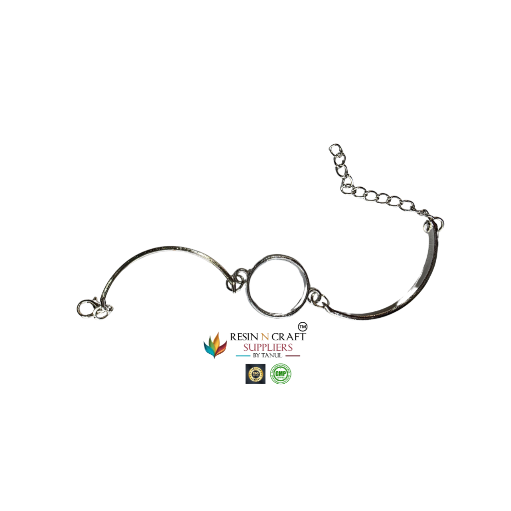 Bracelet Base Without Bezel (Rakhi / Gift Collection) (Silver Color)