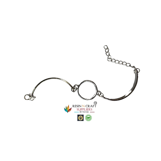 Bracelet Base Without Bezel (Rakhi / Gift Collection) (Silver Color)