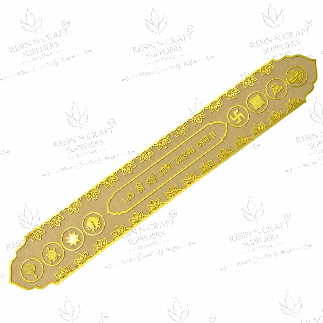 Ashtamangala Toran 40 x 6 Inch | Premium MDF & Acrylic Jain Toran | Pooja, Temple & Door Decoration – RBT002D