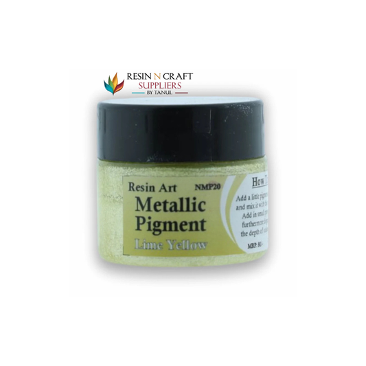 Lime Yellow Metallic Pigment 20 grms