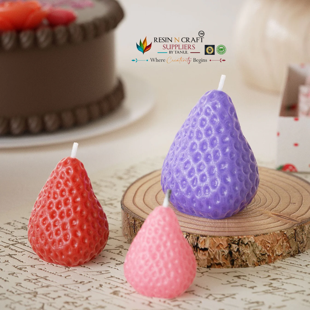 4 Cavity Strawberry Candle Silicone Mould | RSM1376M