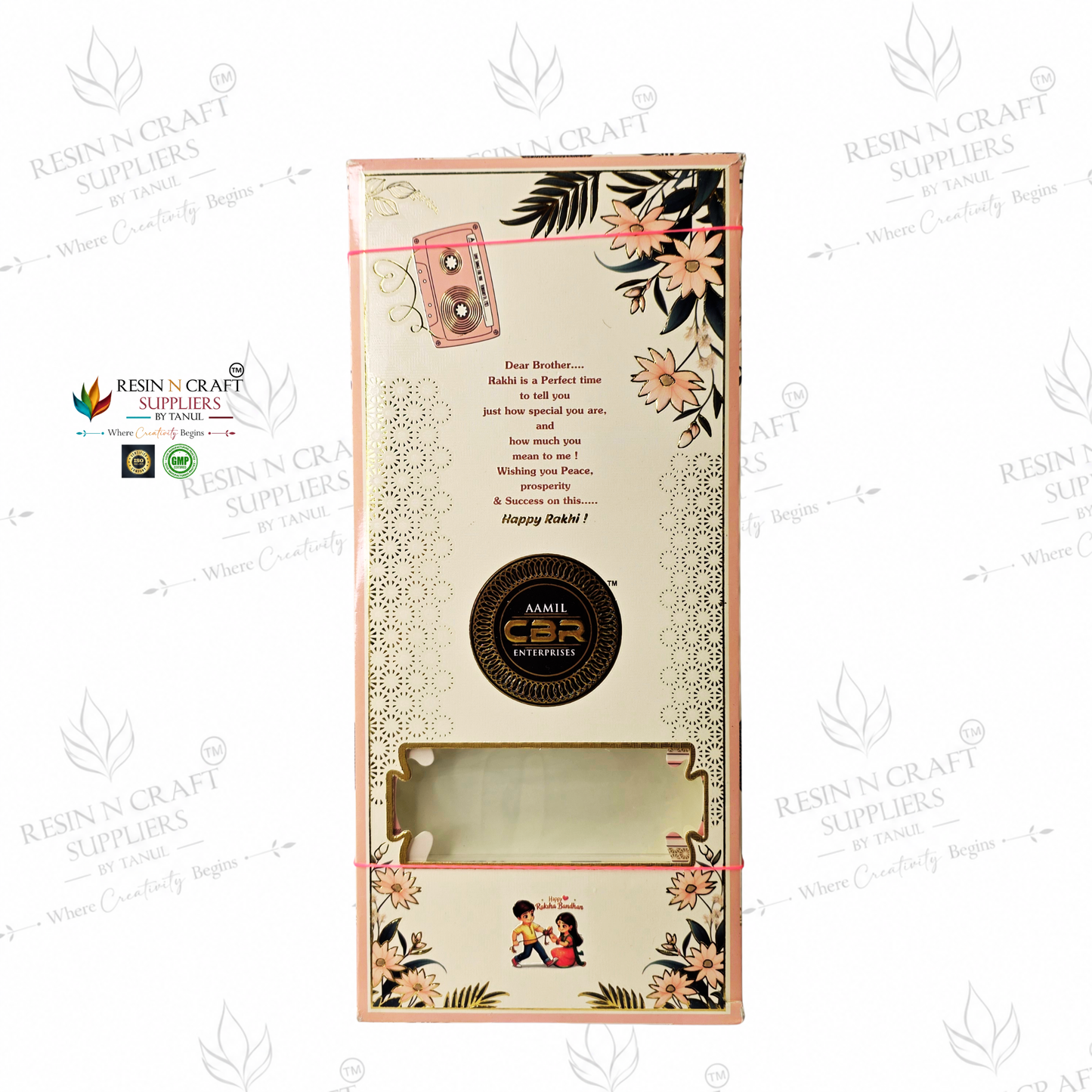 Rakhi / Bracelet Card Box Packing (RKB02) – 12 Box Set for Rakhi Packaging | 5.5 × 2 Inch