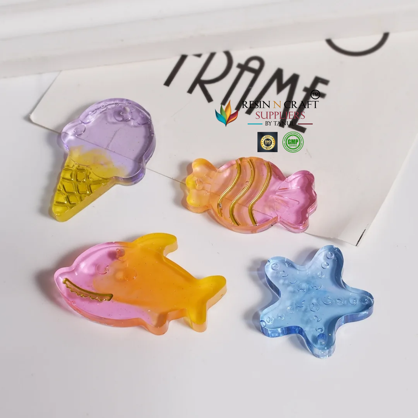 6 Cavity Rainbow & Cute Theme Keychain–Pendant Silicone Mold