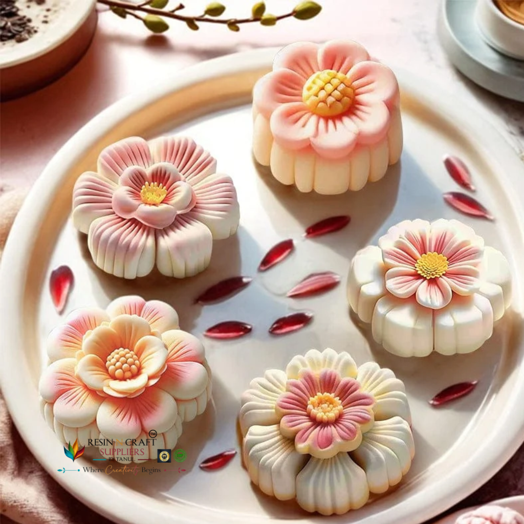 3D Flower Silicone Mould – 71mm Large Double-Layer Flower Mould for Resin, Candle & Soap Making (RHM0047M)