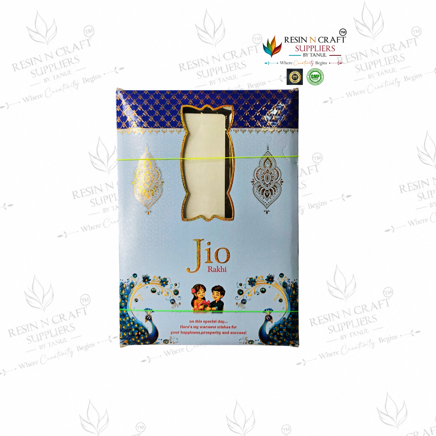 Rakhi / Bracelet Card Box Packing (RKB17) – 6 Box Set for Rakhi Packaging | 4.5 × 2 Inch Box