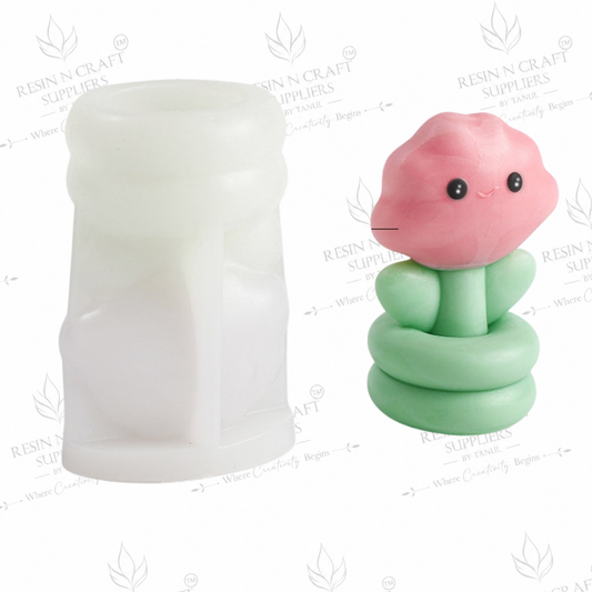 Cute Flower Stack Silicone Resin Mould LZ643 | 3D Flower Toy Design