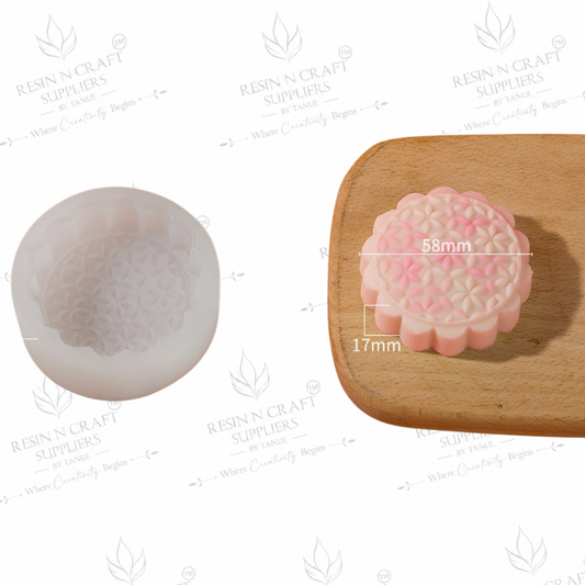 3D Floral Pattern Silicone Resin Mould YB107 | Flower Design Mould