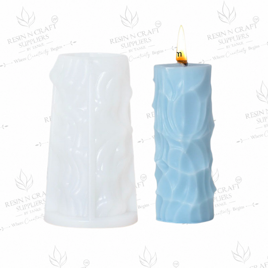 3D Twisted Pillar Candle Silicone Mould ZL-870 | Decorative Candle Making Mould