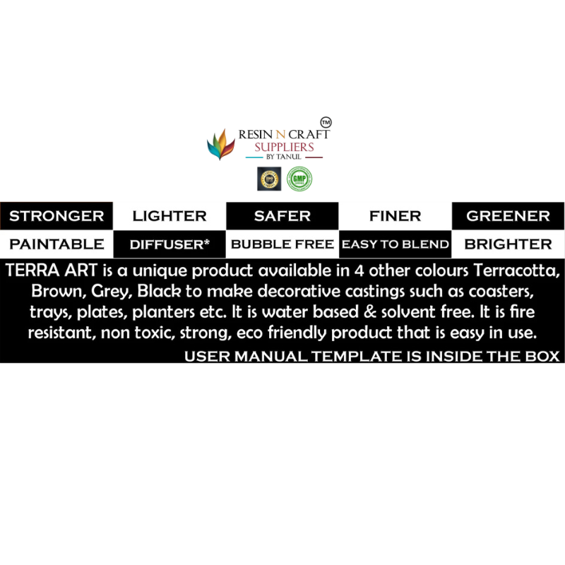 Terra Art (Grey Base) (500GMS BASE AND 170GMS LIQUID) /Jesmonite / Cement Craft Powder