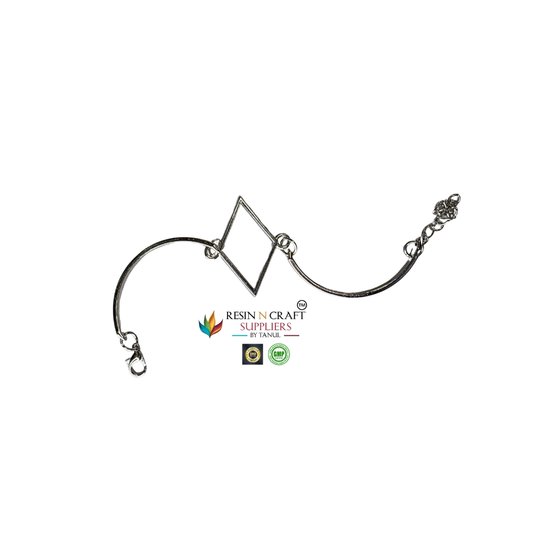 Bracelet Base Without Bezel (Rakhi / Gift Collection) (Silver Color)