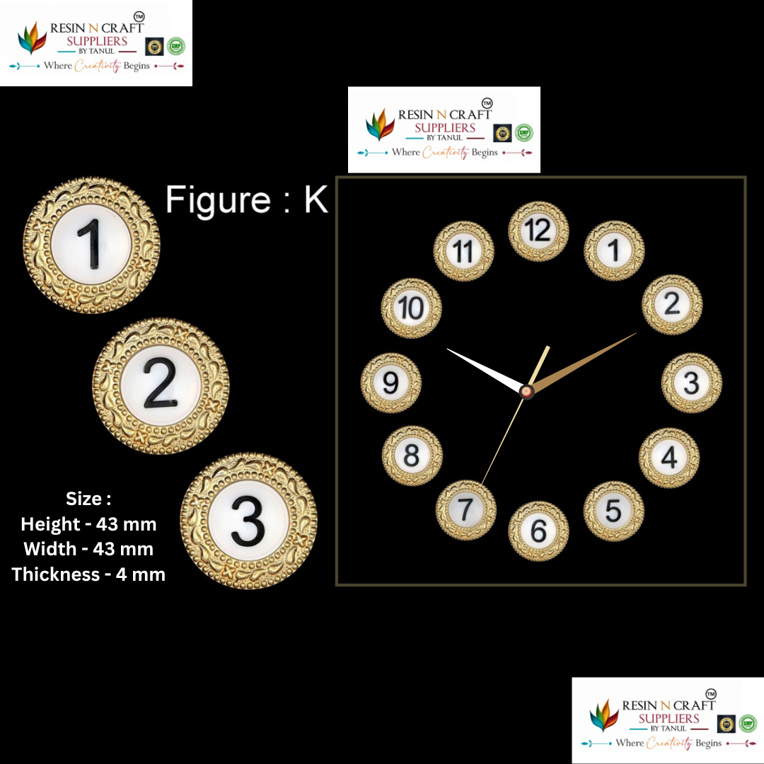 Vintage Round Clock Numbers – Figure K