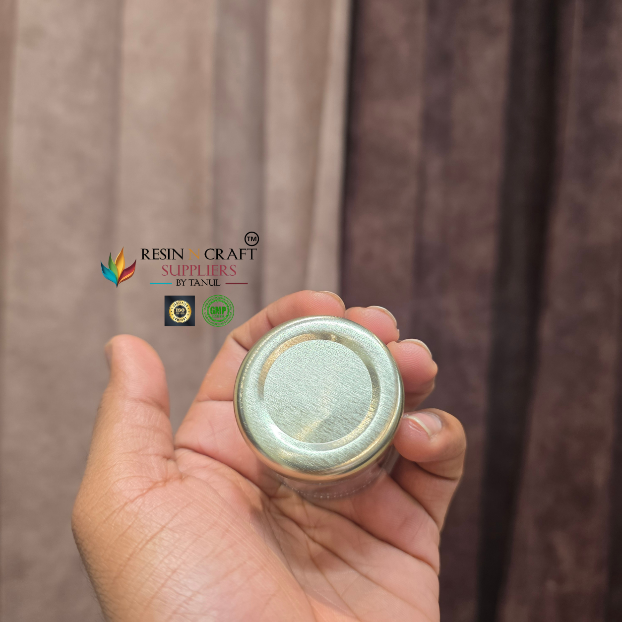 30 ML Clear Storage Candle / Hamper Glass Jar with Gold Lid – RJ02